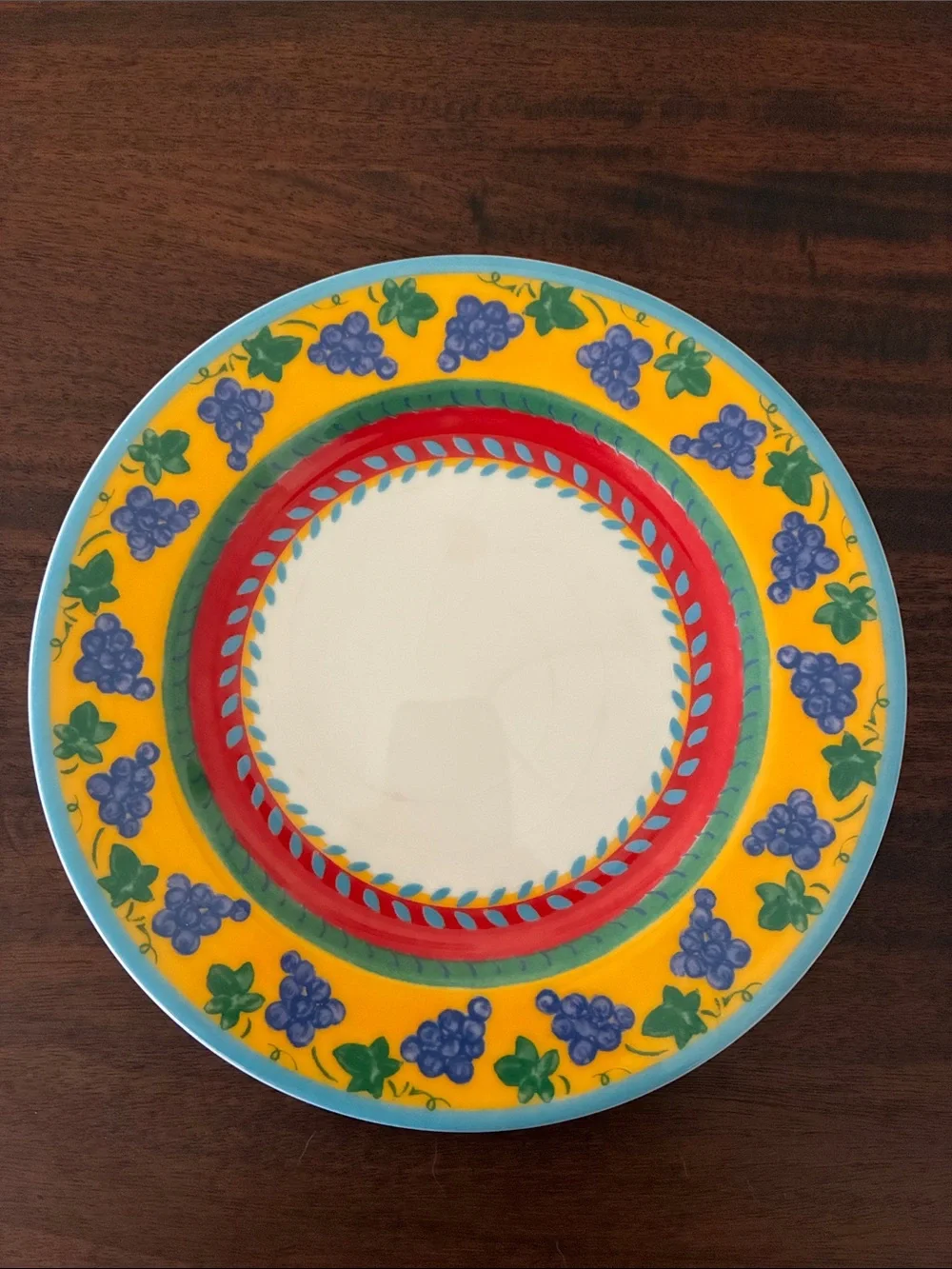 3 Vista Alegre Portugal Plates - Fruit Fantasy Cherries, Apples & Grapes